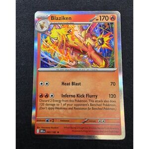 Pokemon Blaziken Stage 2 Card 042 182 Holo